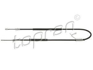 TOPRAN 304 661 trosas, stovėjimo stabdys 
 Stabdžių sistema -> Valdymo svirtys/trosai
1 371 467, 1 388 279, 1 734 692