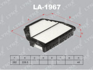 LYNXauto LA-1967 oro filtras 
 Filtrai -> Oro filtras
48 07 917, 96628890