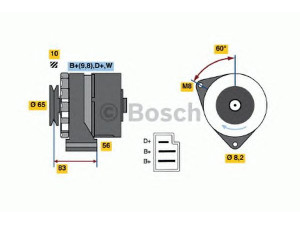 BOSCH 0 986 033 870 kintamosios srovės generatorius 
 Elektros įranga -> Kint. sr. generatorius/dalys -> Kintamosios srovės generatorius