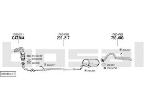BOSAL 028.960.07 išmetimo sistema 
 Išmetimo sistema -> Išmetimo sistema, visa