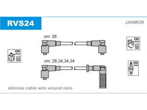 JANMOR RVS24 uždegimo laido komplektas 
 Kibirkšties / kaitinamasis uždegimas -> Uždegimo laidai/jungtys
GHT 293, GHT191, GHT241