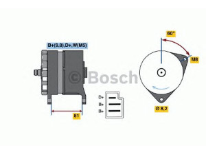 BOSCH 0 120 489 251 kintamosios srovės generatorius