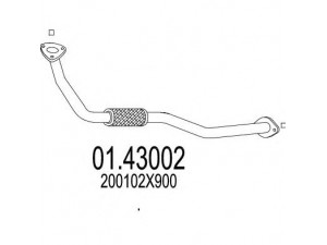 MTS 01.43002 išleidimo kolektorius 
 Išmetimo sistema -> Išmetimo vamzdžiai
200102X900