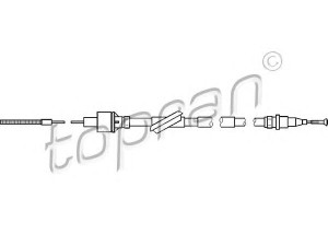 TOPRAN 302 768 sankabos trosas 
 Sankaba/dalys -> Sankabos valdymas -> Sankabos trosas
1 011 806, 96VB7K553CA