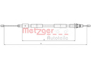 METZGER 10.4657 trosas, stovėjimo stabdys 
 Stabdžių sistema -> Valdymo svirtys/trosai
4745.W0, 4745.Z5, 9643731880