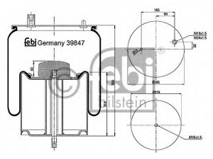 FEBI BILSTEIN 39847 dėklas, pneumatinė pakaba 
 Pakaba -> Pneumatinė pakaba
20726769, 50 10 600 439