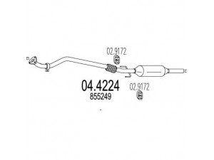 MTS 04.4224 katalizatoriaus keitiklis 
 Išmetimo sistema -> Katalizatoriaus keitiklis
855249