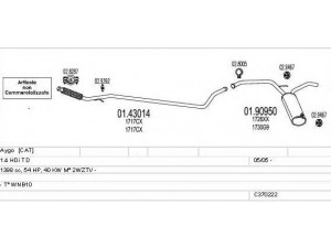 MTS C370222009855 išmetimo sistema 
 Išmetimo sistema -> Išmetimo sistema, visa
