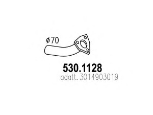 ASSO 530.1128 išleidimo kolektorius 
 Išmetimo sistema -> Išmetimo vamzdžiai
3014903019