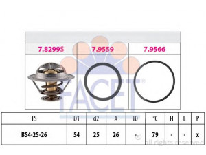 FACET 7.8299 termostatas, aušinimo skystis 
 Aušinimo sistema -> Termostatas/tarpiklis -> Thermostat
4837166, 98463637, 45 00 823, 50 00 815 791