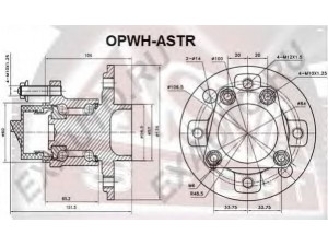 ASVA OPWH-ASTR rato stebulė 
 Ašies montavimas/vairavimo mechanizmas/ratai -> Rato stebulė/montavimas -> Rato stebulė
1604003, 1604302, 1604306, 90510629