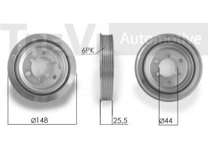 TREVI AUTOMOTIVE PC1093 skriemulys, alkūninis velenas 
 Diržinė pavara -> Dirželio skriemulys
0515N0, 0515P1, 0515R8, 0515S1