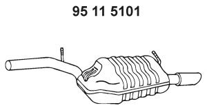 EBERSPÄCHER 95 11 5101 galinis duslintuvas 
 Išmetimo sistema -> Duslintuvas
8E0.253.609 FQ