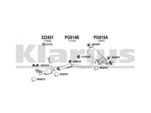 KLARIUS 631101U išmetimo sistema 
 Išmetimo sistema -> Išmetimo sistema, visa