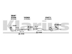 KLARIUS 930696U išmetimo sistema 
 Išmetimo sistema -> Išmetimo sistema, visa