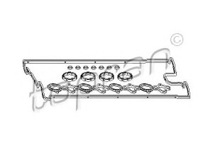TOPRAN 207 052 tarpiklių komplektas, svirties gaubtas 
 Variklis -> Cilindrų galvutė/dalys -> Svirties dangtelis/tarpiklis
1104 900 QAA, 09201488, 45 06 060