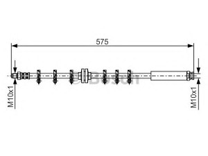 BOSCH 1 987 476 641 stabdžių žarnelė 
 Stabdžių sistema -> Stabdžių žarnelės
82390661, 82407500, 82422141, 82422143