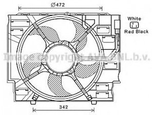 AVA QUALITY COOLING BW7536 ventiliatorius, radiatoriaus 
 Aušinimo sistema -> Oro aušinimas
17427796832, 17428508251