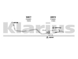KLARIUS 630305E išmetimo sistema 
 Išmetimo sistema -> Išmetimo sistema, visa