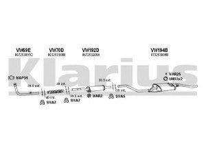 KLARIUS 930408U išmetimo sistema
