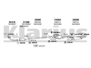 KLARIUS 930644E išmetimo sistema 
 Išmetimo sistema -> Išmetimo sistema, visa