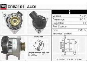 DELCO REMY DRB2161 kintamosios srovės generatorius 
 Elektros įranga -> Kint. sr. generatorius/dalys -> Kintamosios srovės generatorius
054903015F, 078903015, 078903015B