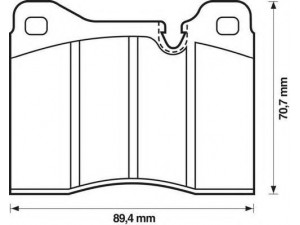 JURID 571260J stabdžių trinkelių rinkinys, diskinis stabdys 
 Techninės priežiūros dalys -> Papildomas remontas
0060737389, 60736109, 60737389