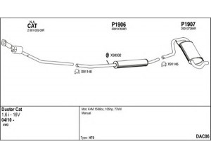 FENNO DAC06 išmetimo sistema 
 Išmetimo sistema -> Išmetimo sistema, visa