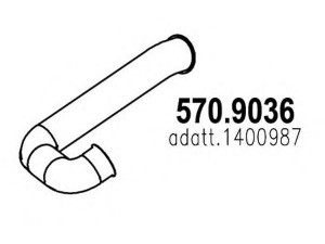 ASSO 570.9036 išleidimo kolektorius 
 Išmetimo sistema -> Išmetimo vamzdžiai
1400987