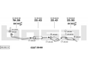 BOSAL 090.083.10 išmetimo sistema 
 Išmetimo sistema -> Išmetimo sistema, visa