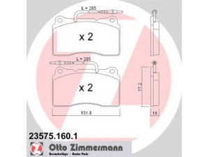 ZIMMERMANN 23575.160.1 stabdžių trinkelių rinkinys, diskinis stabdys 
 Techninės priežiūros dalys -> Papildomas remontas
9404252548, 425207, 425255