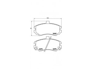 BREMBO P 30 029 stabdžių trinkelių rinkinys, diskinis stabdys 
 Techninės priežiūros dalys -> Papildomas remontas
581012DA50