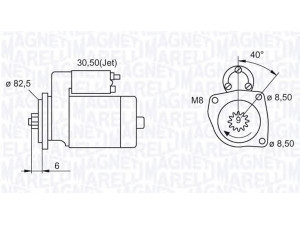 MAGNETI MARELLI 063521210300 starteris 
 Elektros įranga -> Starterio sistema -> Starteris
001911023