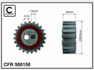 CAFFARO 500150 įtempiklio skriemulys, paskirstymo diržas 
 Techninės priežiūros dalys -> Papildomas remontas
00 000 513 61, 0513.61, 96097691