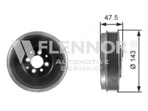 FLENNOR FVD99525 skriemulys, alkūninis velenas 
 Diržinė pavara -> Dirželio skriemulys
038105243, 038105243, 038105243