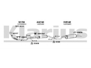 KLARIUS 780083U išmetimo sistema 
 Išmetimo sistema -> Išmetimo sistema, visa
