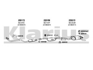 KLARIUS 600110E išmetimo sistema 
 Išmetimo sistema -> Išmetimo sistema, visa