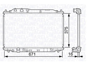 MAGNETI MARELLI 350213133700 radiatorius, variklio aušinimas 
 Aušinimo sistema -> Radiatorius/alyvos aušintuvas -> Radiatorius/dalys
19010RRH901