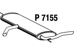 FENNO P7155 galinis duslintuvas 
 Išmetimo sistema -> Duslintuvas
(5K6253318H)