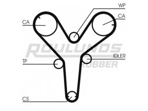 ROULUNDS RUBBER RR1231 paskirstymo diržas 
 Techninės priežiūros dalys -> Papildomas remontas
8970163260, 636570, 97016326, 97046326