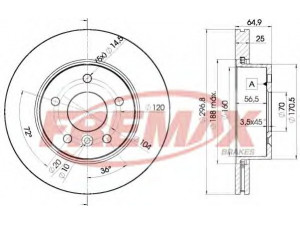 FREMAX BD-2817 stabdžių diskas 
 Stabdžių sistema -> Diskinis stabdys -> Stabdžių diskas
NTC8780