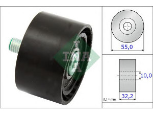 INA 532 0659 10 kreipiantysis skriemulys, V formos rumbuotas diržas 
 Diržinė pavara -> V formos rumbuotas diržas/komplektas -> Laisvasis/kreipiamasis skriemulys
11 28 7 582 766, 11 28 8 620 023