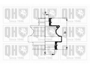 QUINTON HAZELL QJB459 gofruotoji membrana, kardaninis velenas 
 Ratų pavara -> Gofruotoji membrana
201 350 0137, 201 350 0337, 201 350 0637