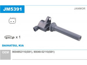 JANMOR JM5391 ritė, uždegimas 
 Kibirkšties / kaitinamasis uždegimas -> Uždegimo ritė
90048-52110(S91)