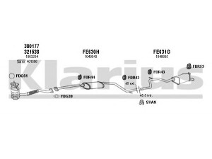 KLARIUS 361257U išmetimo sistema 
 Išmetimo sistema -> Išmetimo sistema, visa