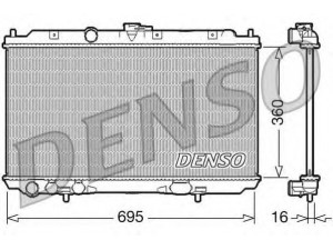 DENSO DRM46027 radiatorius, variklio aušinimas 
 Aušinimo sistema -> Radiatorius/alyvos aušintuvas -> Radiatorius/dalys
21410AV600