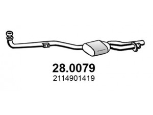 ASSO 28.0079 katalizatoriaus keitiklis 
 Išmetimo sistema -> Katalizatoriaus keitiklis
2104901136, 2114901419