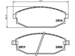 HELLA PAGID 8DB 355 009-961 stabdžių trinkelių rinkinys, diskinis stabdys 
 Techninės priežiūros dalys -> Papildomas remontas
58101M1A00, S2000100, SB000100
