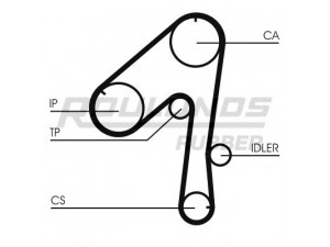 ROULUNDS RUBBER RR1273K1 paskirstymo diržo komplektas 
 Techninės priežiūros dalys -> Papildomas remontas
