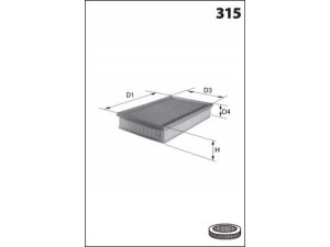 MECAFILTER ELP9131 oro filtras 
 Techninės priežiūros dalys -> Techninės priežiūros intervalai
0055184249, 51830174, 55184249